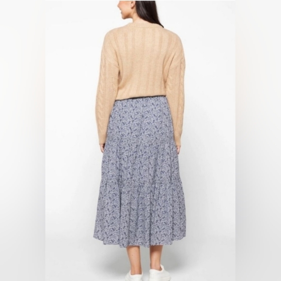 MADEWELL Button-Front Tiered Maxi Skirt In Florentine Floral Ditsy - Picture 6 of 16